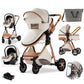 3 in 1 baby stroller white