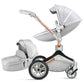 Hot Mom Baby Stroller with 360° Rotation - PU Leather Pushchair